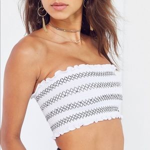 UO Silence Noise Smocked Tube Top